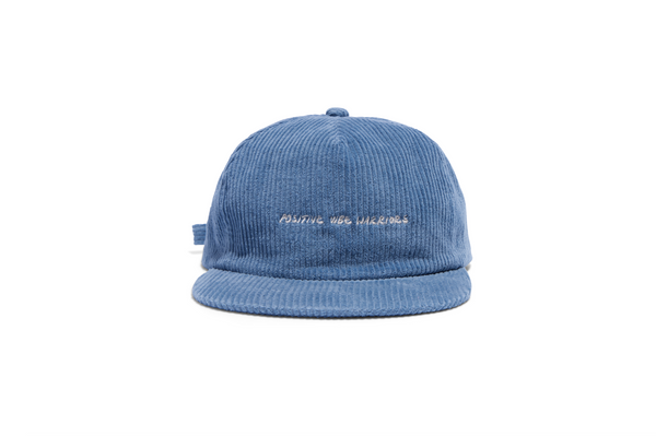 HAT - ADULT - Positive Vibe Warriors - Washed Blue / Cream - Corduroy
