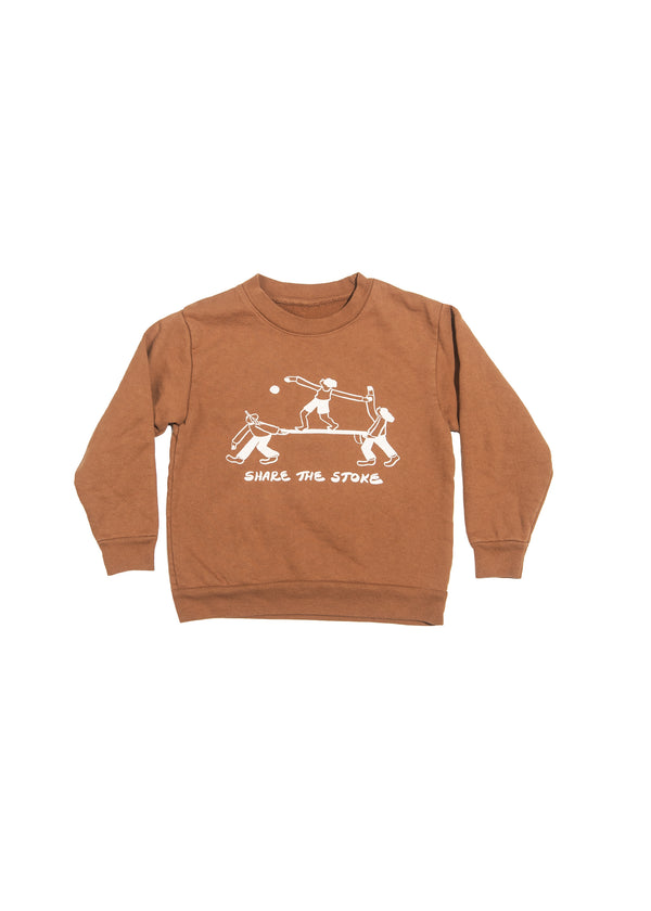 PVW Kids Sweatshirt - Share the Stoke- Graphic -Clay