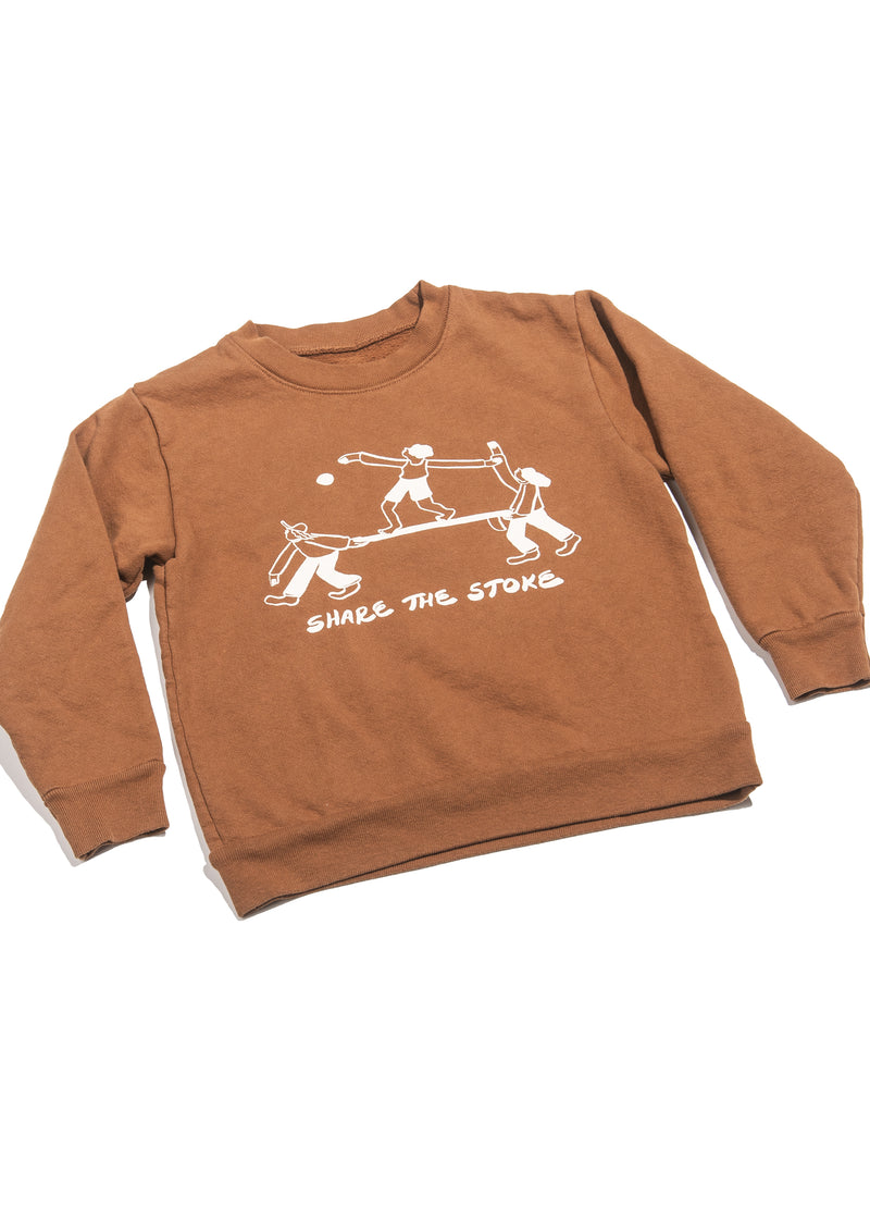 PVW Kids Sweatshirt - Share the Stoke- Graphic -Clay